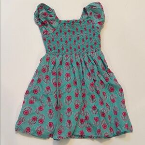J. Crew Crewcuts Teal and Pink Floral Kids Dress